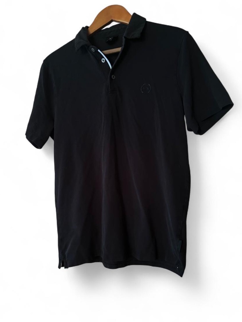Armani Exchange Black Polo with Subtle Logo